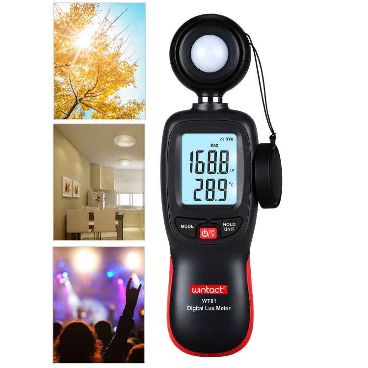 Wintact WT81 Digital Lux Meter for Various Occasions in Factory/School/Home, Range: 0-200,000 Lux Wintact WT81 Digital Lux Meter for Various Occasions in Factory/School/Home, Range: 0-200,000 Lux